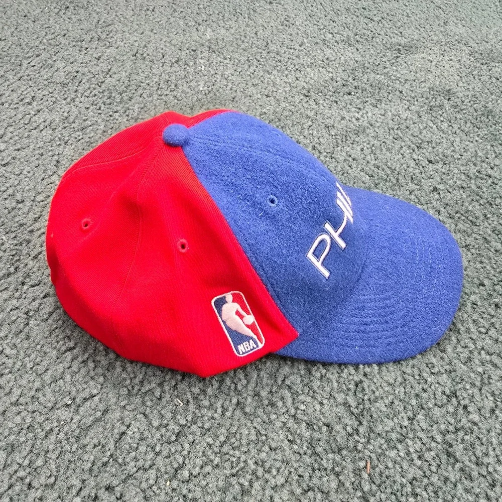 Nike Team Philadelphia 76ers Pro Swoosh Flex Hat Blue‎ Red PHILA Mens XL